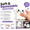 Ghost Squishy Toy, Slow Rising Stress Relief Fidget Toy, Soft Squeeze Sensory Toy for Kids and Adults, Cute Halloween Party Gift