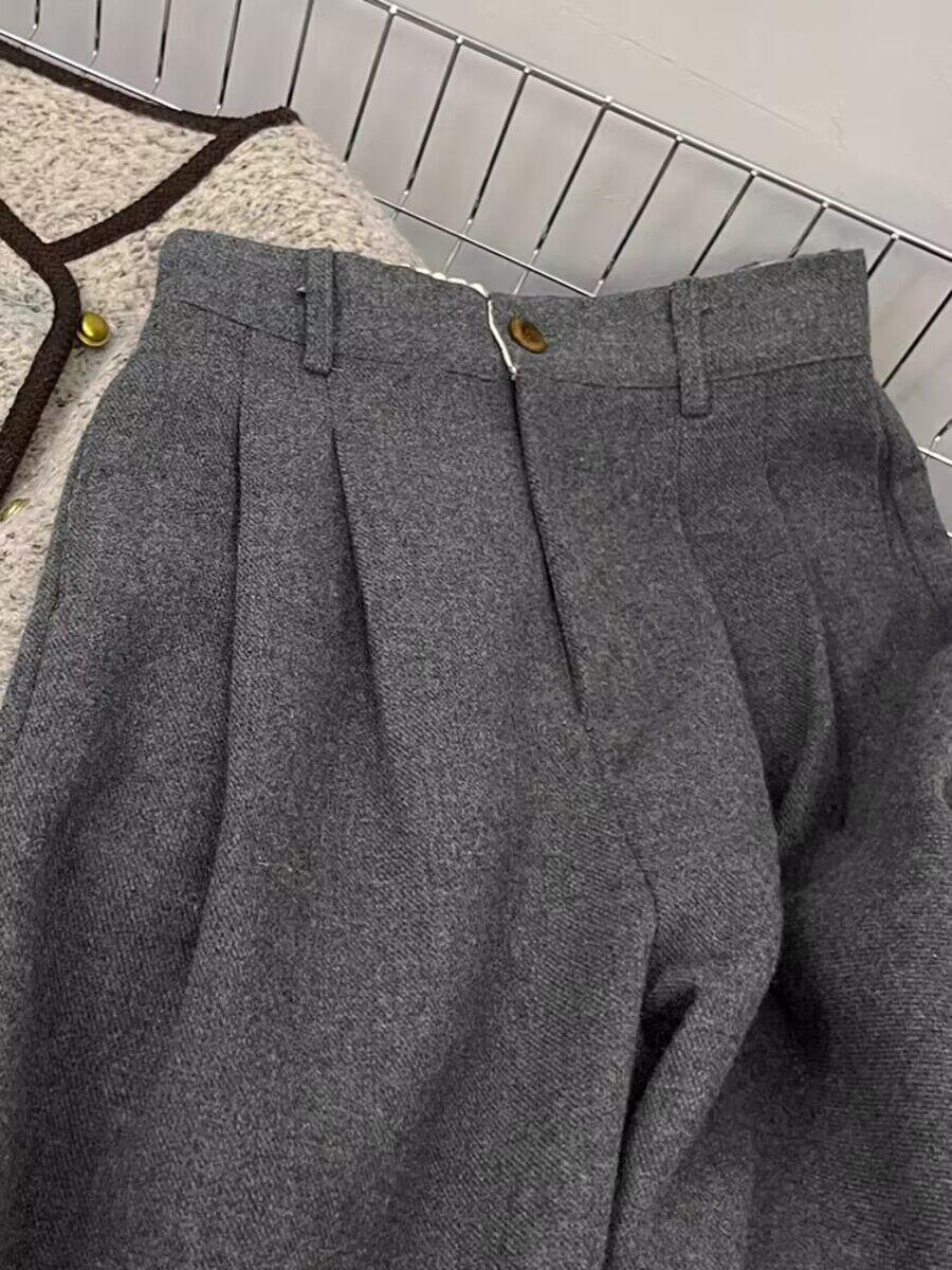 

ЧАО рекомендуется: Женские темно-серые кашемировые широкие шерстяные брюки с высокой талией на осень/зиму XL темно-серого