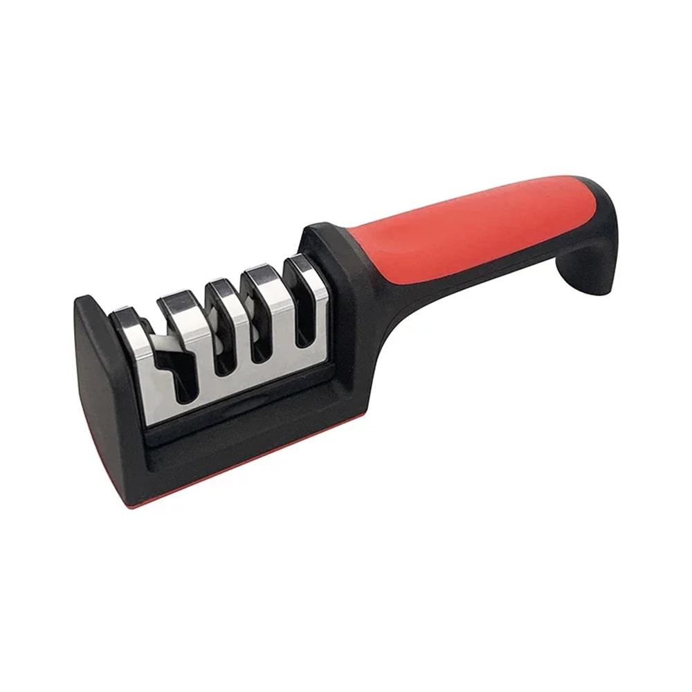 3 Stage Professional Knife Sharpener with Tungsten Steel & Ceramic Slots Manual Sharpener for Chef Knives Scissors Kitchen Tools