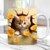 Charming Cat-Themed Ceramic Mug Perfect for Coffee, Tea, Milk Ideal Gift for Friends and Family, Coffee Bar Accessories