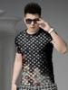 European Goods Round Neck Short Sleeve T-shirt Men's Summer 2025 New Fashion Brand Print Half Sleeve Men's T-shirt Casual Top