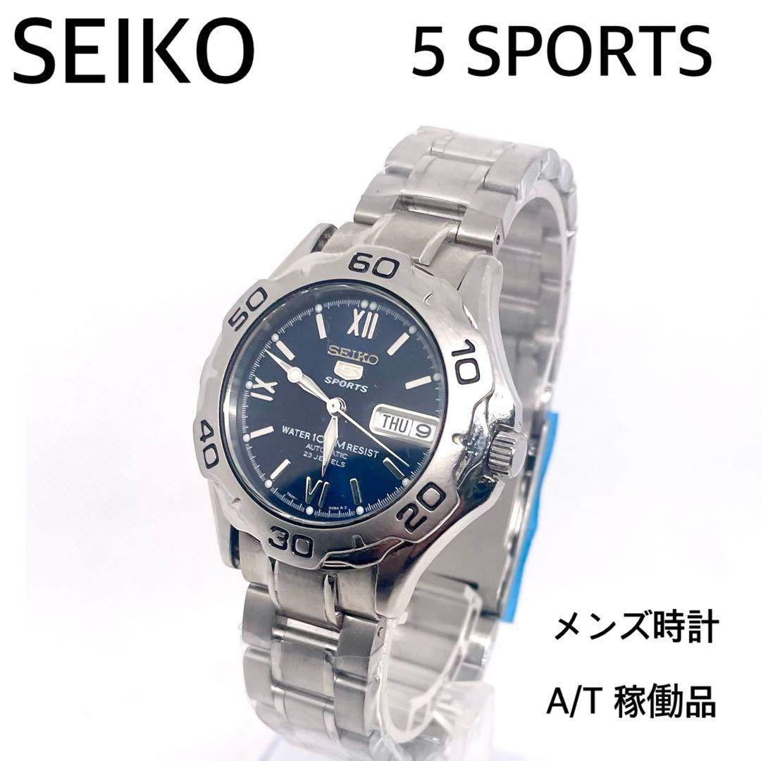 Operating SEIKO 5 SPORTS automatic men s watch back skid new external strap