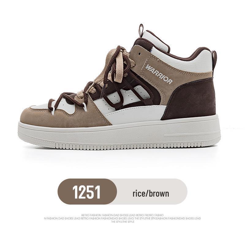 HuiLi 2024 Men s High-Top Casual Sneakers - Trendy Autumn Sports Board Shoes 37 Women s