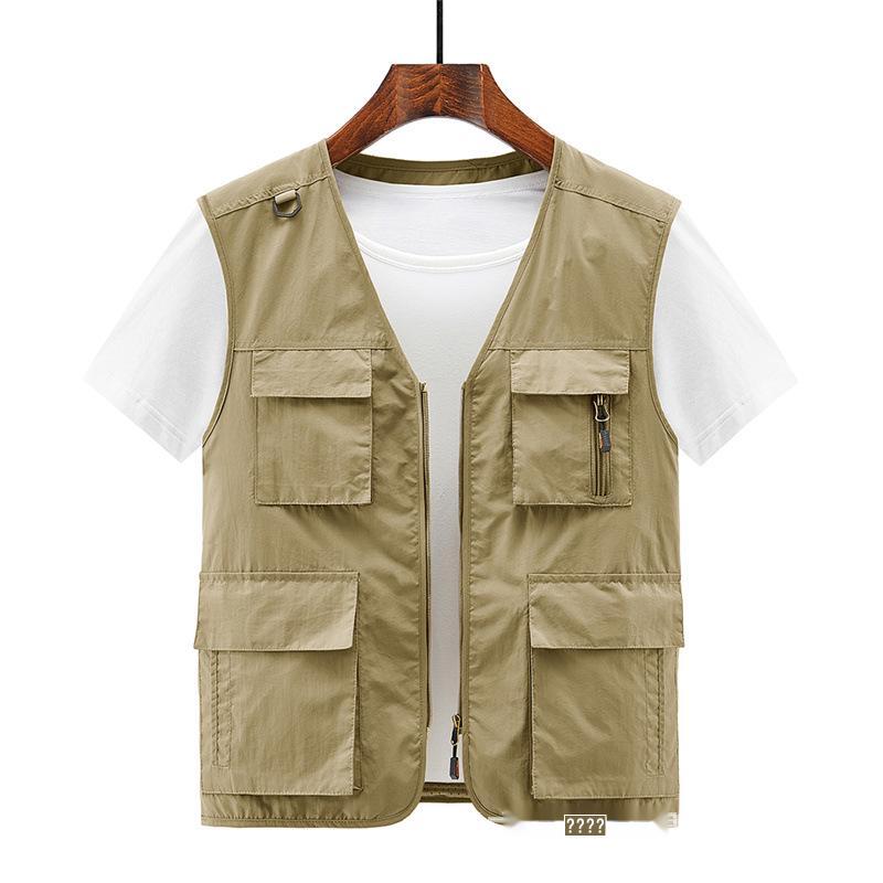 Men's Quick-Dry Multi-Pocket Vest for Team Building, Photography, and Fishing Events - Spring/Autumn 2209.