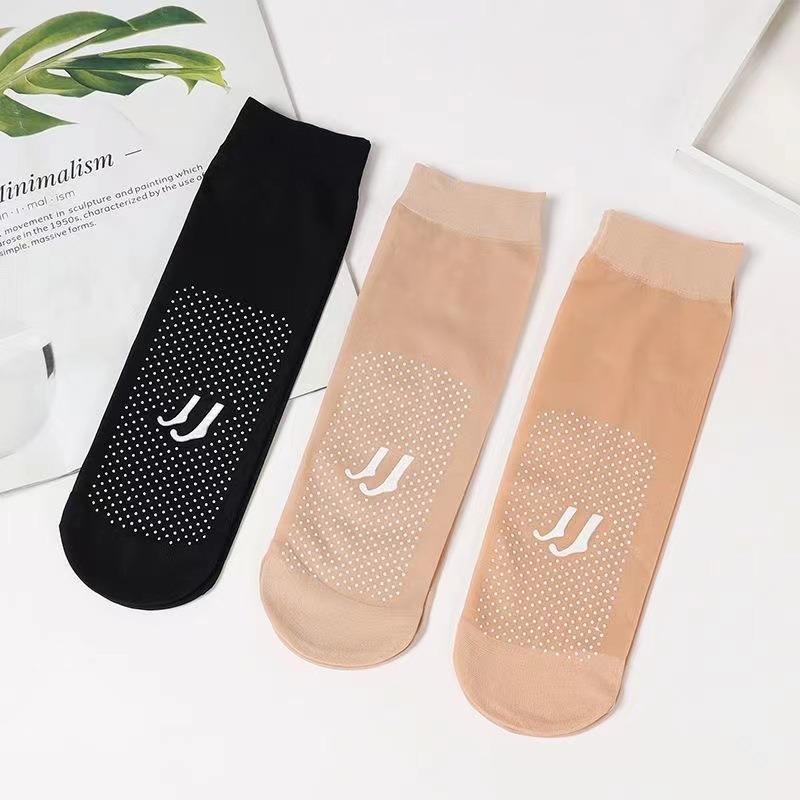 Female Glue Thin Section Non Trace Summer Prevent Hook Silk Antiskid Stealth Transparent Crystal Silk Stockings