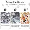 Disney 5D DIY Pearl Painting Kit, Chipmunk Friends Home Bedroom Wall Decor Crafts Handmade Gift