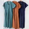 New Arrivals Open Run Women Smock Collar Long Dress