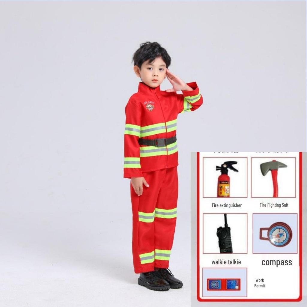 Firefighter Camouflage Costume Set for Kids - Role-Playing and Fashion Show Outfit