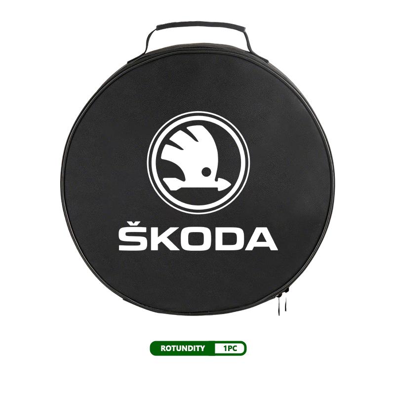AAABS1 For Skoda Car Charging Cable Rechargeable Gun Storage Bag Kamiq Karoq Octavia 2 3 Rapid Scala Kami Fabia VII VRS