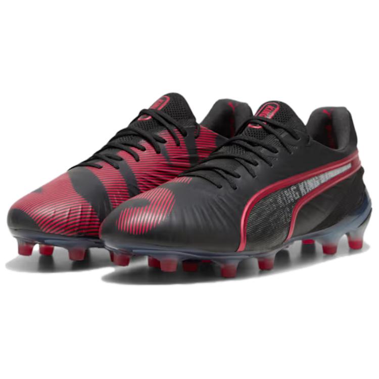 Puma King Ultimate FG AG Launch Edition Men Sneakers Black Rosso-Corsa 108067-01