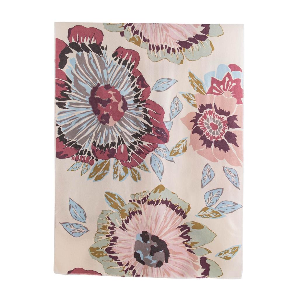 A New Winter Faux Cashmere Scarf for Women with Printed Patterns A Warm and Cold Proof Scarf  and A Literary and Retro Style Shawl