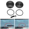 Black Color Rear Wiper Delete Kit Silver Aluminum Hole Plug Cap Hatchback Vehicles