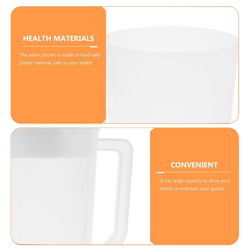 Measuring Kettle with Scale Beverage Storage Container with Lid Heat Resistant Cold Water Jug Plastic Juice Pitcher (2500ml Pink