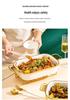 Luxury Ceramic Tableware Set: Rectangular Baking Pan, Casserole Stand, Candle-Heated Soup & Dry Pot