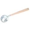 Gezackter Holzgriff Eisangel-Löffel Verzinkter Stahl Eisangel-Abschöpflöffel Sieb 34cm13.4in