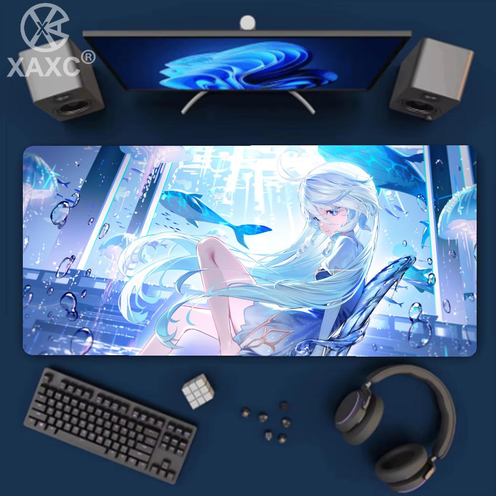 Hd New Pretty Genshin Impact Furina Anime Xaxc Game Office Pc Kawaii Girl Desk Mat Keyboard Mouse Pad Laptop Mice Mat Carpet