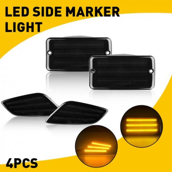 LED Fender Side Marker Bumper Signal Lights For 1997-2006 Wrangler Jeep TJ