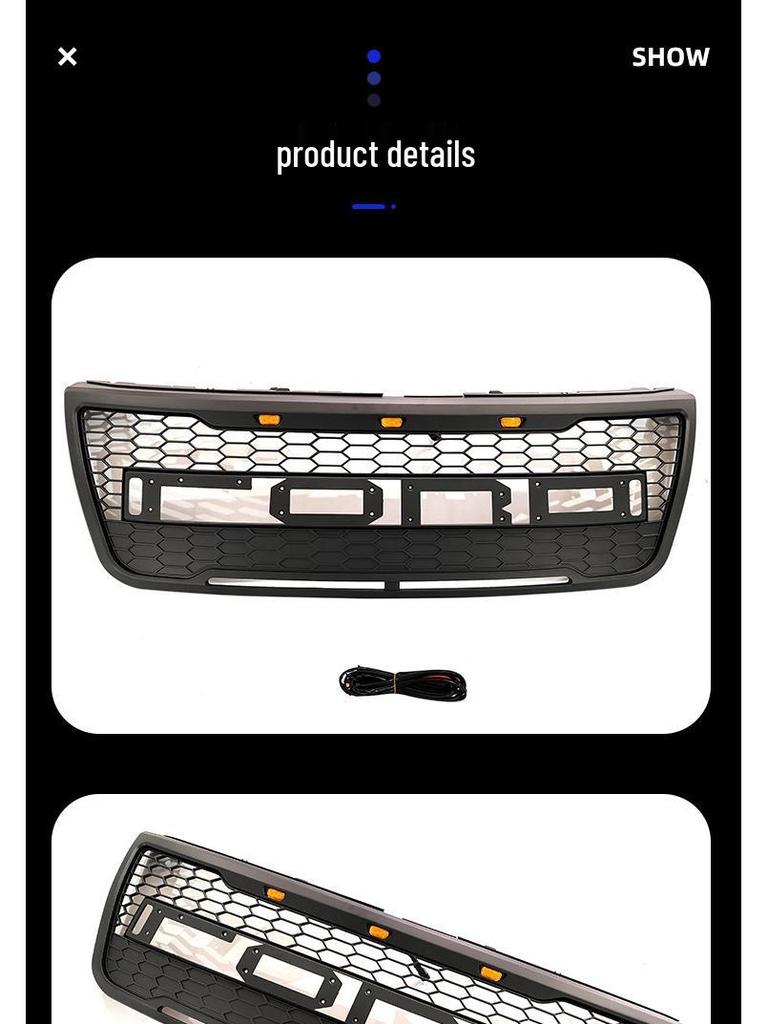 Matte Black LED Grille for 2012-2015 Ford Explorer