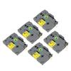 5pcs Label Maker Tape Black On Yellow 2mm TZE231 Strong Adhesive Laminated Label Printing Tape