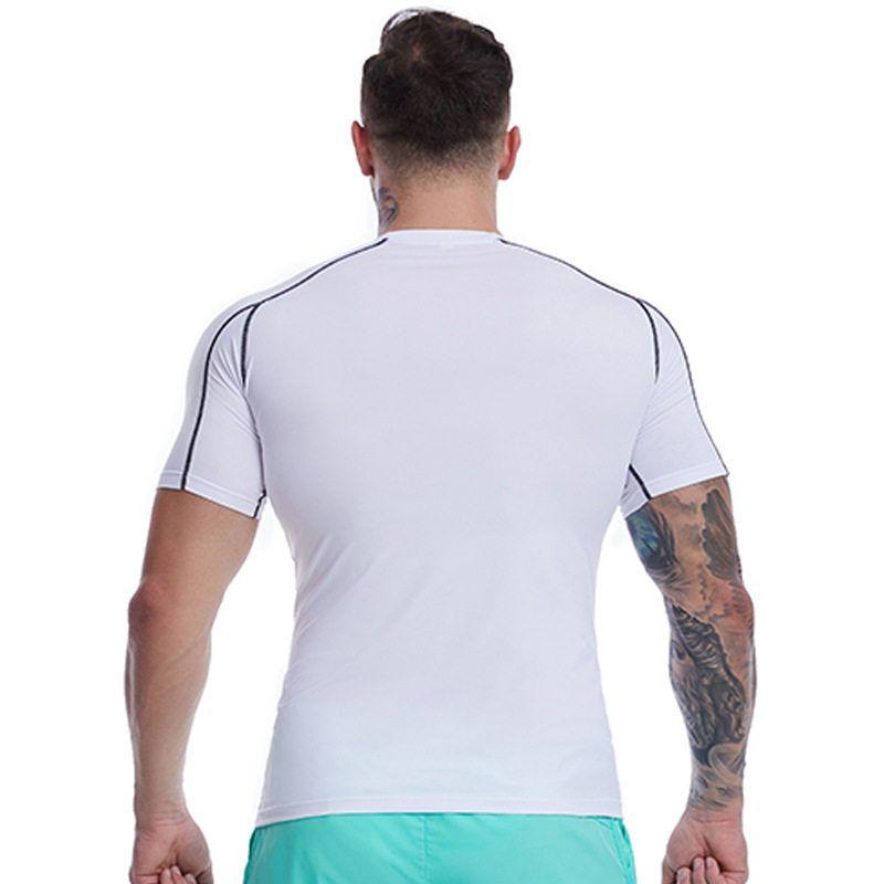 and American Fitness Clothing for Men, Elastic Tight-Fitting Quick-Drying Clothing, Outdoor Running Basketball Short-Sleeved Sportswear, Same Style