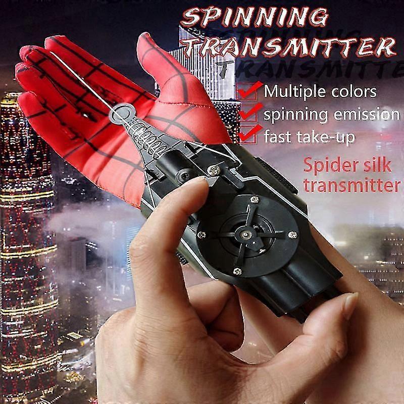 Spiderman Web Shooters Toys Spider Man Wrist Launcher Cosplay Peter Parker Accessories Props Gloves For Children