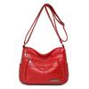 Simple PU Leather Multi Pocket Shoulder Bag