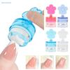 Nagelkunst Silikonstempel, Klarer Silikonkopf Maniküre Schaber Transfer Schablonen Druck Kits Nagelkunst Stempelplatten