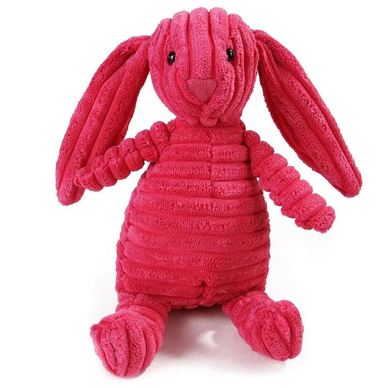 Durable Dog Chew Toys for Aggressive Chewers Large Dogs Interactive Squeaky Plush Monkey Pig Puppy Teething Molar Cleaning