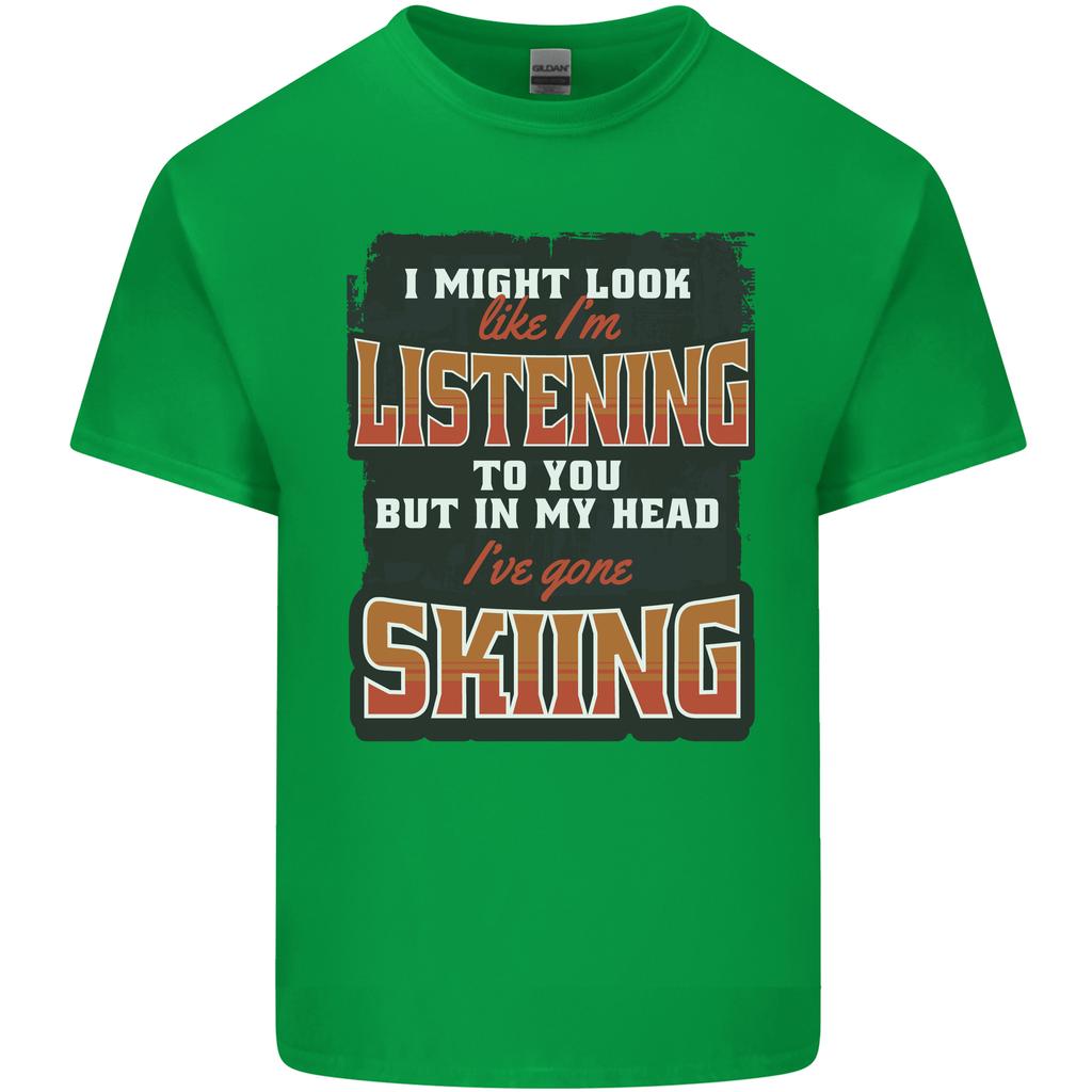 In My Head Ive Gone Skiing Funny Skier Unisexs Light Cotton TShirt