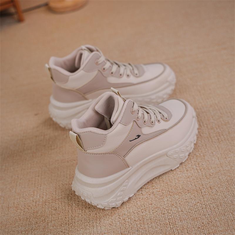 Spring and Autumn New Sports and Leisure High-top Shoes Breathable Soft-soled Dad Shoes