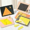 Houten Puzzelblokken Geometrische Tangram Hersenkrakers Legpuzzel 3D Logica IQ Spel Kleurrijk Vormpatroon Educatief Speelgoed Cadeau