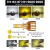2 Stück dreifarbige C6 LED-Scheinwerfer H4 Auto 12000LM Birne H11 H8 H3 9005 9006 HB3 Hb4 9012 Hir2 H1 H7 880 881 H27 Nebelscheinwerfer 12V Lampe
