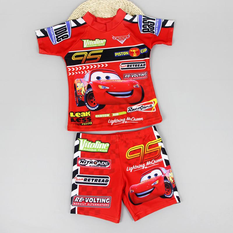 

Boys Quick-Dry Split Swimsuit Set for Middle and Large Children 2XL[120-130cm] красный