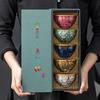 Zestaw do herbaty Gongfu 120 ml Ceramiczny - Glazurowany kubek mistrzowski do Pu'er i czarka na herbatę, Tradycyjna chińska wytrzymała zastawa do parzenia i serwowania