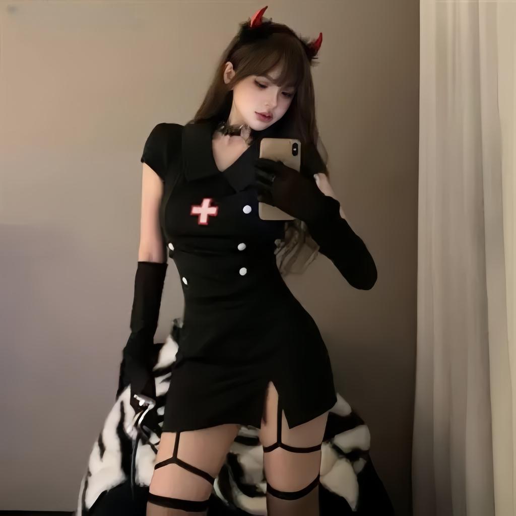 Sexy Cosply Nurse Uniform Angel In White Cosplay Secretary Outfit Emo Seduction Mood Costume