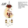 Indoor Christmas Tree Decorations Santa Moon Hanging Lamp Iron LED Lighted Ornament Holiday Decoration Enthusiast Gift Glowing Atmosphere Light for