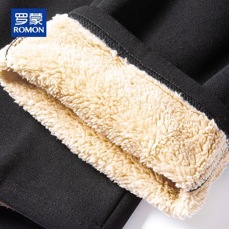 ROMON Men's Fleece-Lined Warm Straight-Leg Casual Pants