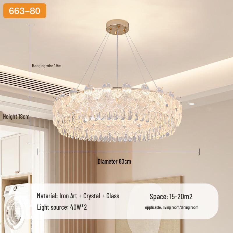 Oeny French Cream Style Round Chandelier