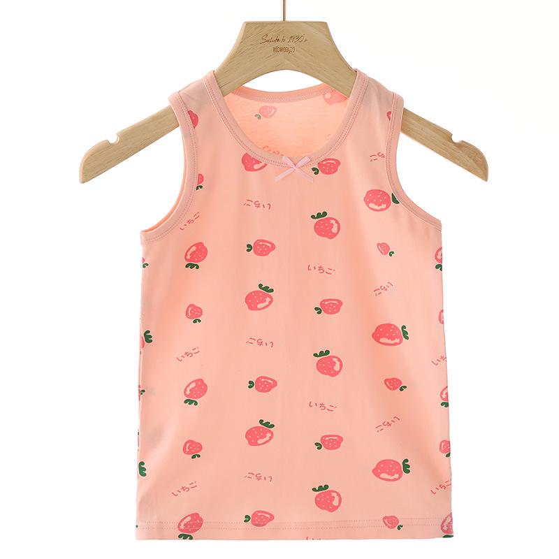 Girls' Cotton Spaghetti Strap Tank Top Sleeveless Base Layer Vest