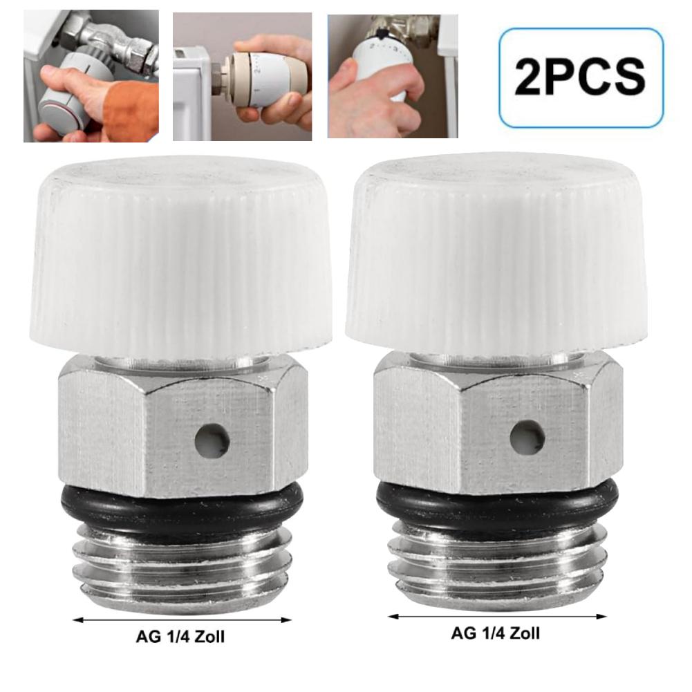 2 Pièces Purgeur de Radiateur Purgeur Automatique de Chauffage Pour Systèmes de Chauffage Purgeur Pour Radiateur Soupape de Purge d'Air Système de Chauffage