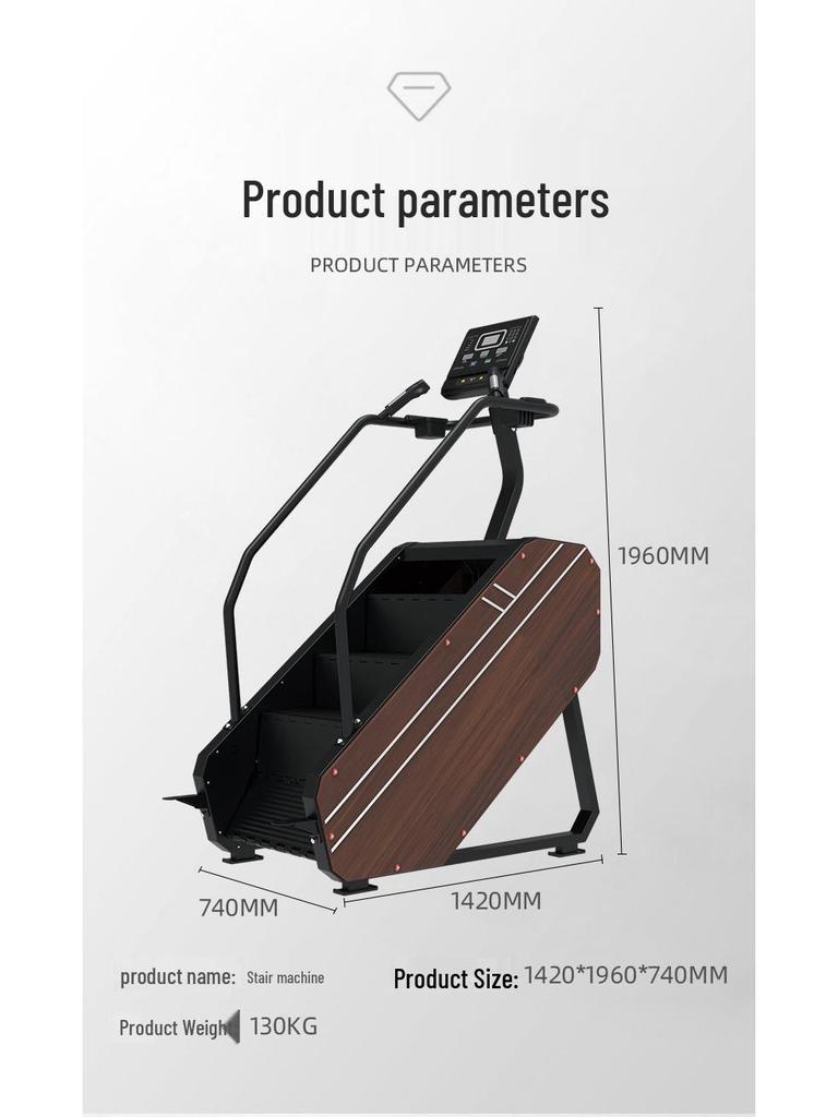 Commercial Stair Climber with LCD/LED Display – Gym Cardio Machine