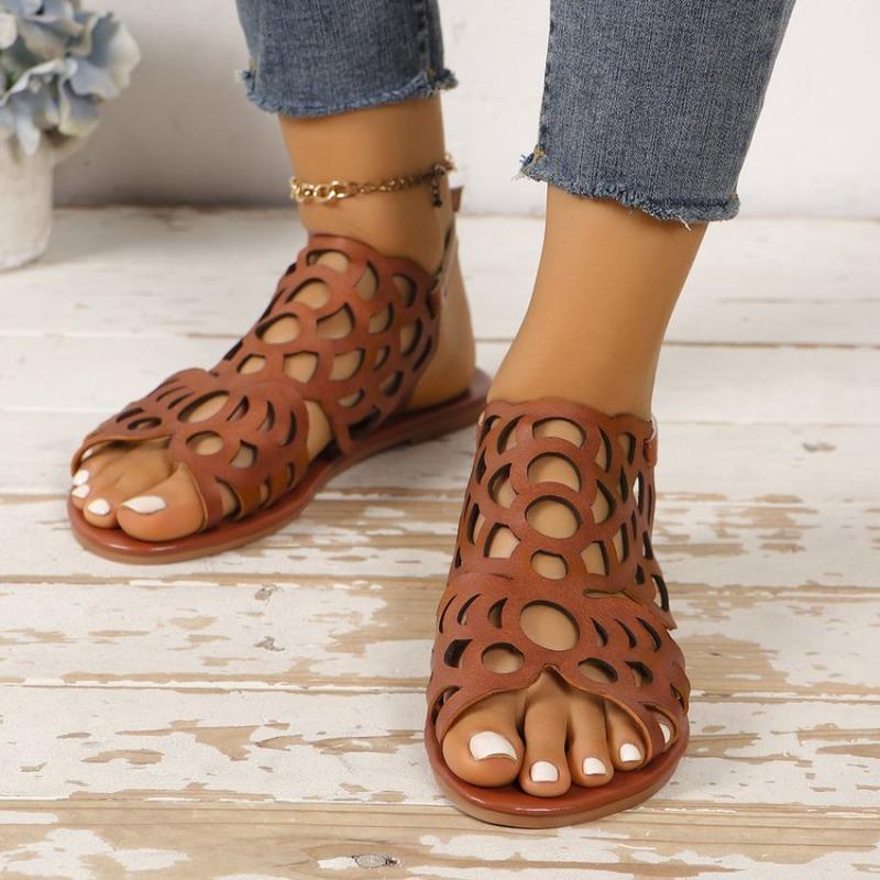 Summer Butterfly-shaped Open-toe Flat Sandals for Women Single-strand Toe Cover for Wearing Outside Beach-style Women's Flip-flops