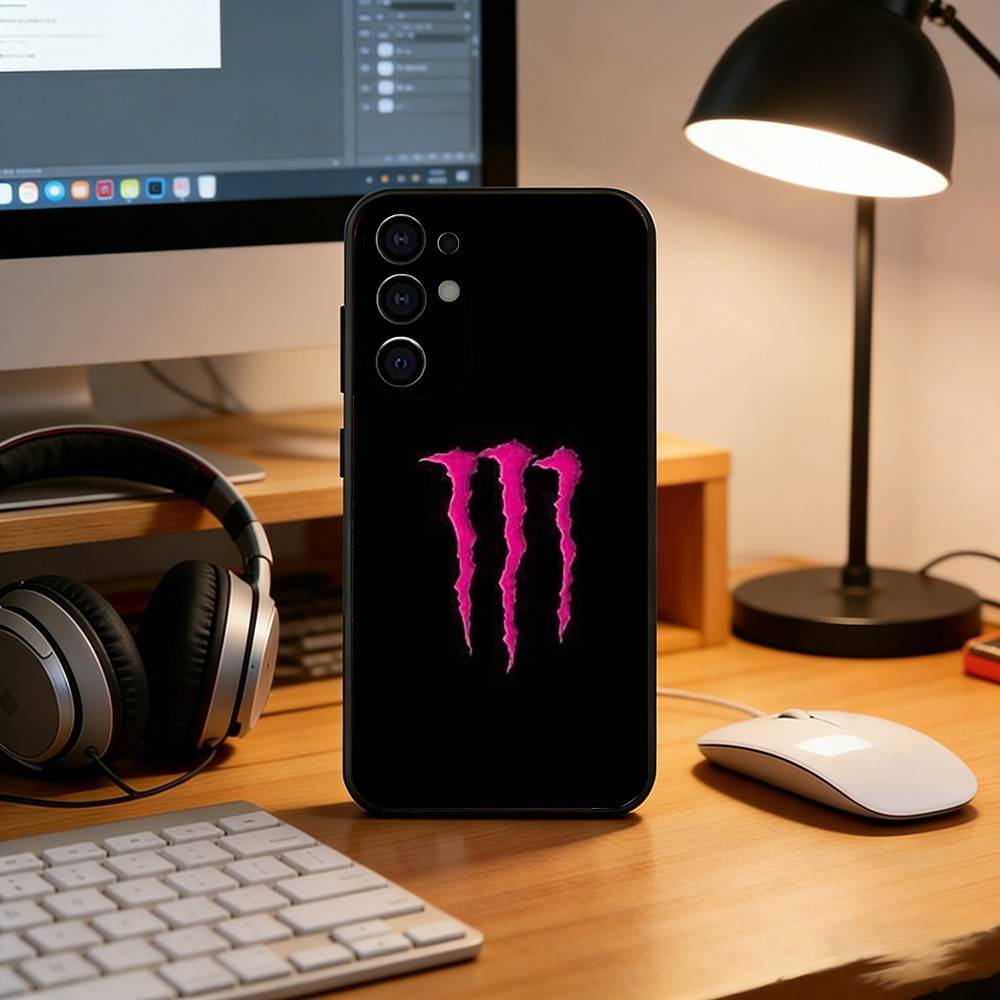 M-MonsterES Fashion Design Etui na Telefon Czarny Silikon Miękki Dla Samsung S25,S24,S21,S22,S23,S30,Ultra,S20,Plus,Fe,Lite