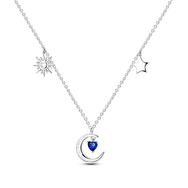 Sparkling New copper Shining Stars Infinity Knot Collier Embracing Halo Necklaces Elegant Birthday Gifts Ideal For Ladies