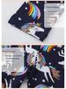 Unicorn Pattern Girls' Stretchy Leggings for Spring and Autumn
