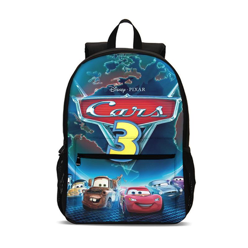 Cars Movies Cartoon Backpack For Kids With Nylon Material And Spacious Design