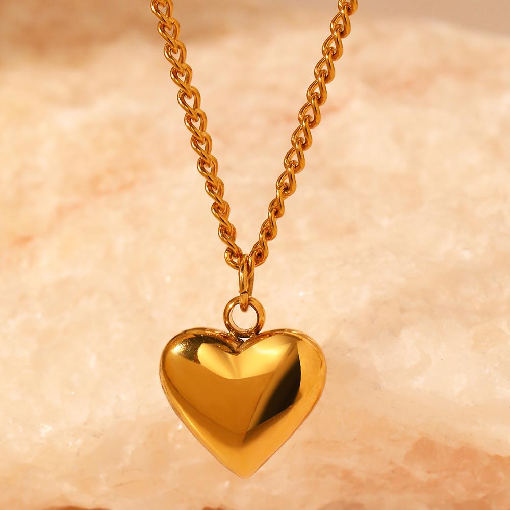 Stainless Steel Necklaces Ornate Luxuries Heart Pendant Chain New Senior Necklace For Women Jewellery Wedding Anniversary Gifts