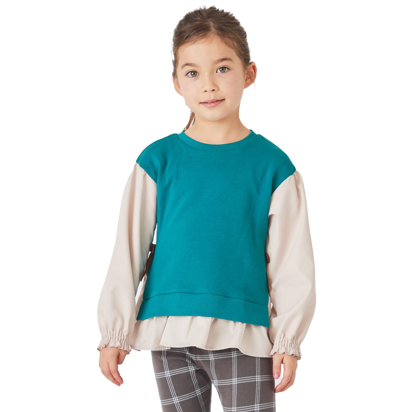 

ever closet Sweatshirt with Puffy and Teal Size Solid Color with Cute and Fall and Winter Perfect for School and Ever Closet Kids Girls Sleeves,
