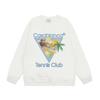 American Trendy Brand Casablanca Crew Neck Sweater Hoodie Men's Couple Ins Autumn and Winter Thickened Long-sleeved Women's T