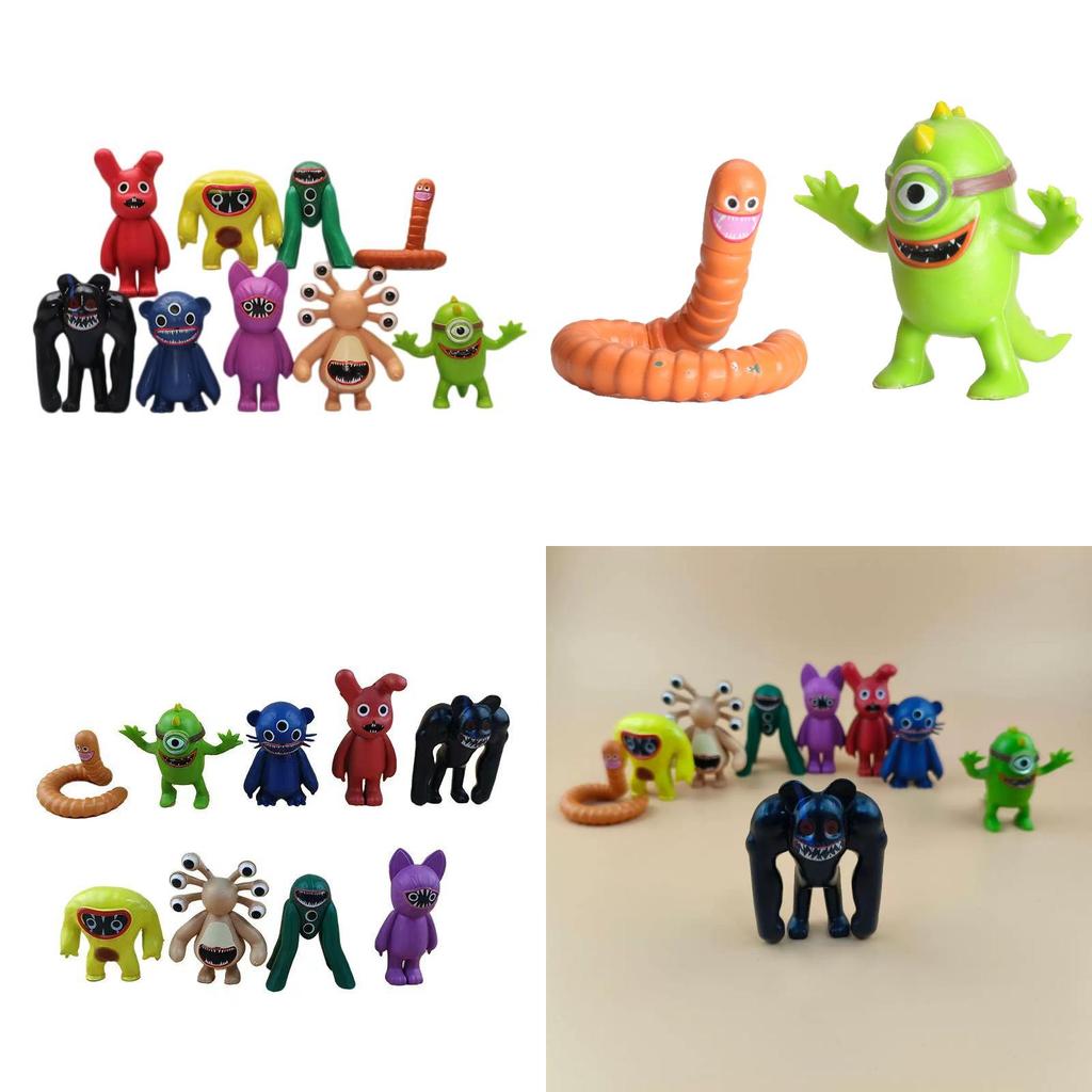 Delightful Pvc Monster Figurines Set Featuring Nine Unique Scary Characters Perfect For Collectors